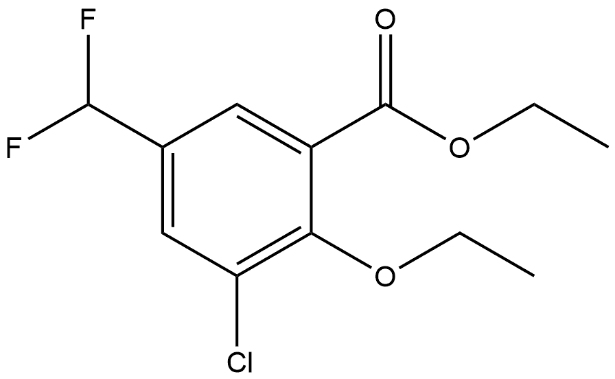 Ethyl 3-chloro-5-(difluoromethyl)-2-ethoxybenzoate 结构式