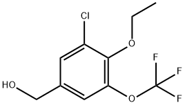 (3-chloro-4-ethoxy-5-(trifluoromethoxy)phenyl)methanol Structure