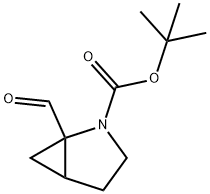 2-Azabicyclo[3.1.0]hexane-2-carboxylic acid, 1-formyl-, 1,1-dimethylethyl ester Struktur