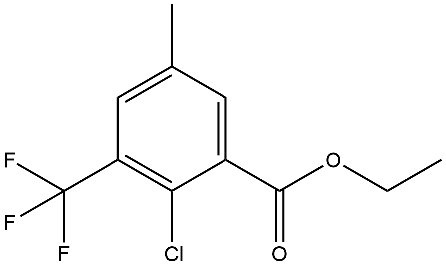 Ethyl 2-chloro-5-methyl-3-(trifluoromethyl)benzoate,2702569-65-9,结构式