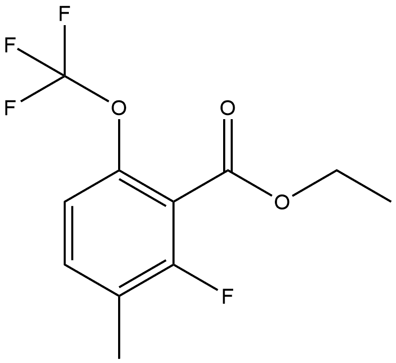 Ethyl 2-fluoro-3-methyl-6-(trifluoromethoxy)benzoate 结构式