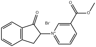 Pyridinium, 1-(2,3-dihydro-1-oxo-1H-inden-2-yl)-3-(methoxycarbonyl)-, bromide (1:1) Structure