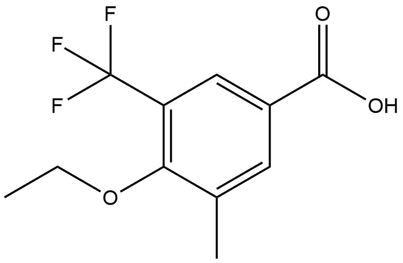 4-Ethoxy-3-methyl-5-(trifluoromethyl)benzoic acid 结构式