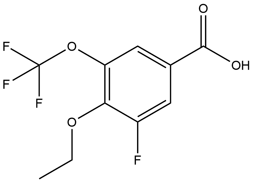 4-Ethoxy-3-fluoro-5-(trifluoromethoxy)benzoic acid Structure