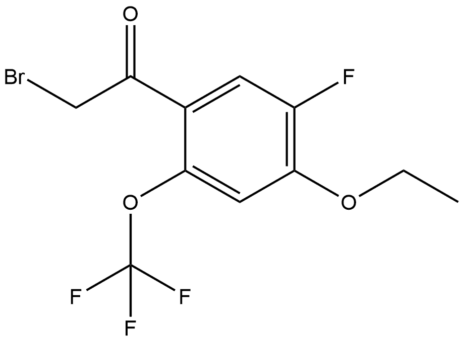 2-Bromo-1-[4-ethoxy-5-fluoro-2-(trifluoromethoxy)phenyl]ethanone 结构式