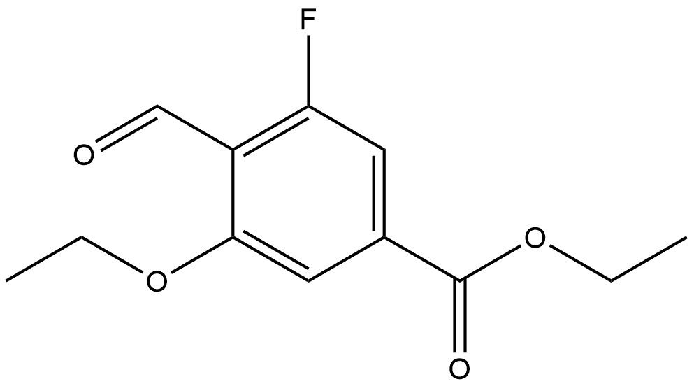 Ethyl 3-ethoxy-5-fluoro-4-formylbenzoate Structure