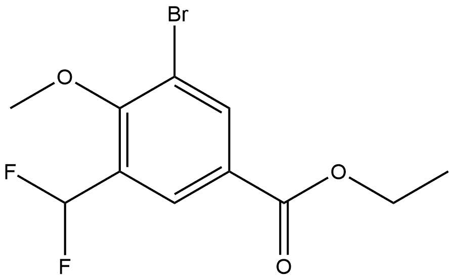 Ethyl 3-bromo-5-(difluoromethyl)-4-methoxybenzoate Structure