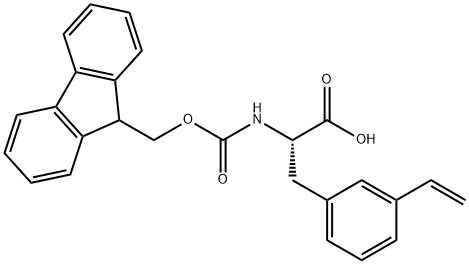 (S)-2-((((9H-芴-9-基)甲氧基)羰基)氨基)-3-(3-乙烯基苯基)丙酸 结构式