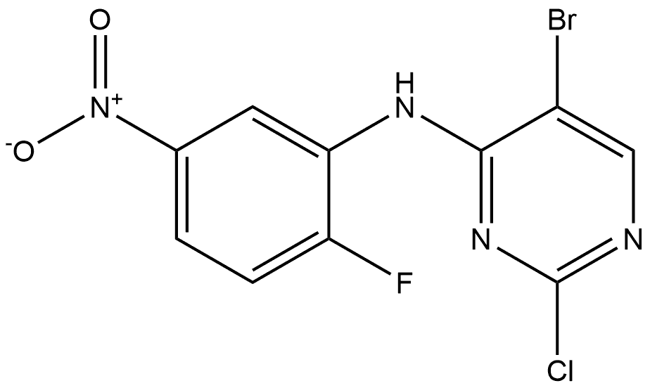 5-Bromo-2-chloro-N-(2-fluoro-5-nitrophenyl)pyrimidin-4-amine Structure