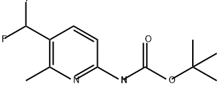 Carbamic acid, N-[5-(difluoromethyl)-6-methyl-2-pyridinyl]-, 1,1-dimethylethyl ester Structure