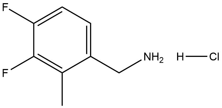 (3,4-二氟-2-甲基苯基)甲胺盐酸盐 结构式