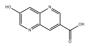 1,5-Naphthyridine-3-carboxylic acid, 7-hydroxy- 化学構造式