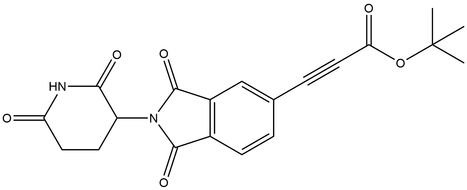 1,1-Dimethylethyl 3-[2-(2,6-dioxo-3-piperidinyl)-2,3-dihydro-1,3-dioxo-1H-isoindol-5-yl]-2-propynoate (ACI) Structure