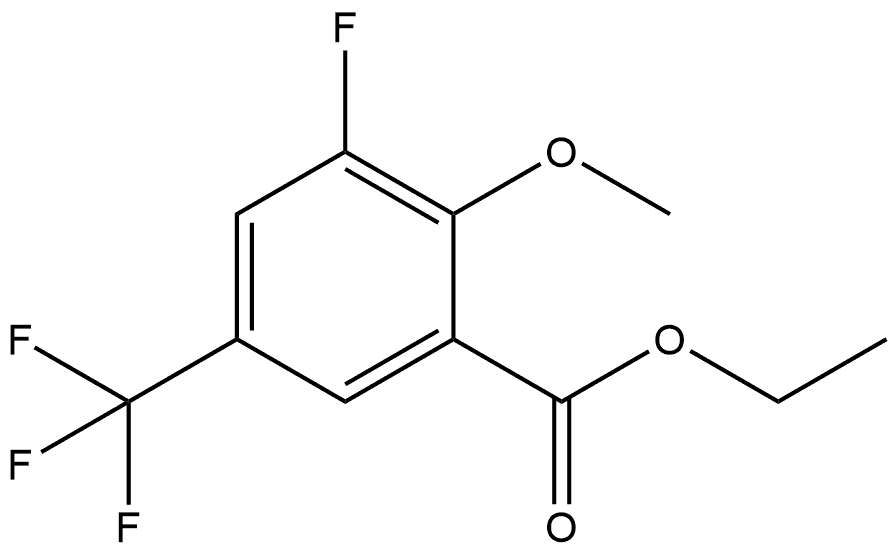 Ethyl 3-fluoro-2-methoxy-5-(trifluoromethyl)benzoate 结构式