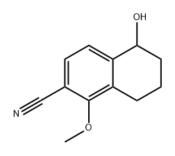 2-Naphthalenecarbonitrile, 5,6,7,8-tetrahydro-5-hydroxy-1-methoxy-|5-羟基-1-甲氧基-5,6,7,8-四氢萘-2-甲腈