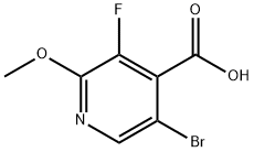 5-溴-3-氟-2-甲氧基异烟酸, 2704631-14-9, 结构式