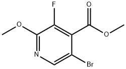 4-Pyridinecarboxylic acid, 5-bromo-3-fluoro-2-methoxy-, methyl ester Struktur