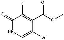 4-Pyridinecarboxylic acid, 5-bromo-3-fluoro-1,2-dihydro-2-oxo-, methyl ester Struktur