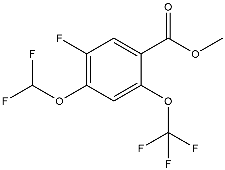 Methyl 4-(difluoromethoxy)-5-fluoro-2-(trifluoromethoxy)benzoate Structure