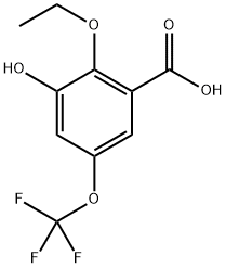 2-ethoxy-3-hydroxy-5-(trifluoromethoxy)benzoic acid Structure