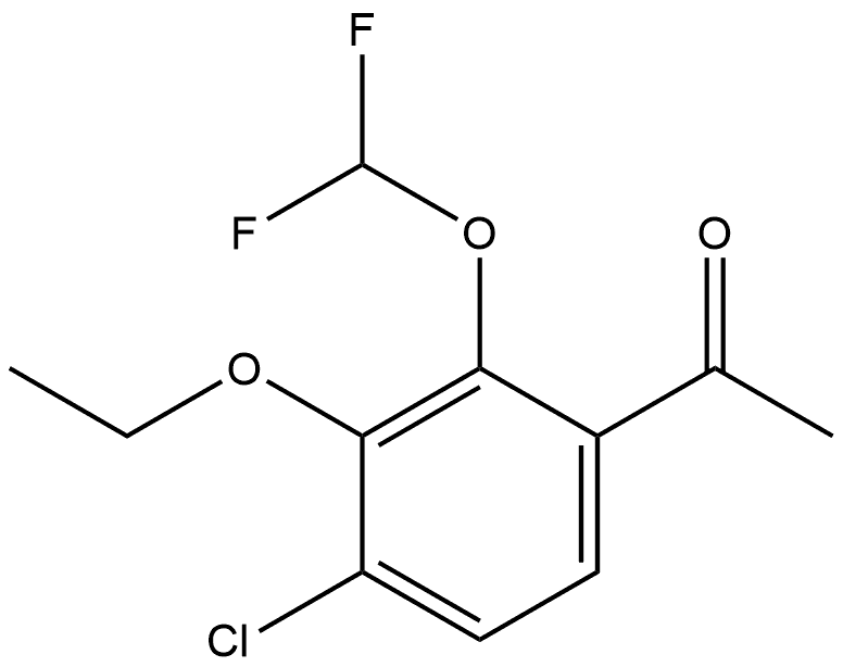 1-[4-Chloro-2-(difluoromethoxy)-3-ethoxyphenyl]ethanone Structure