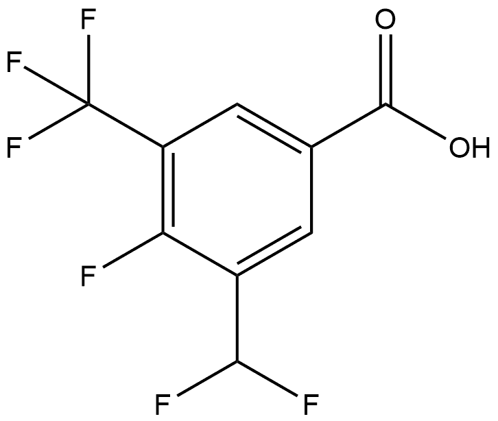 3-(Difluoromethyl)-4-fluoro-5-(trifluoromethyl)benzoic acid Structure