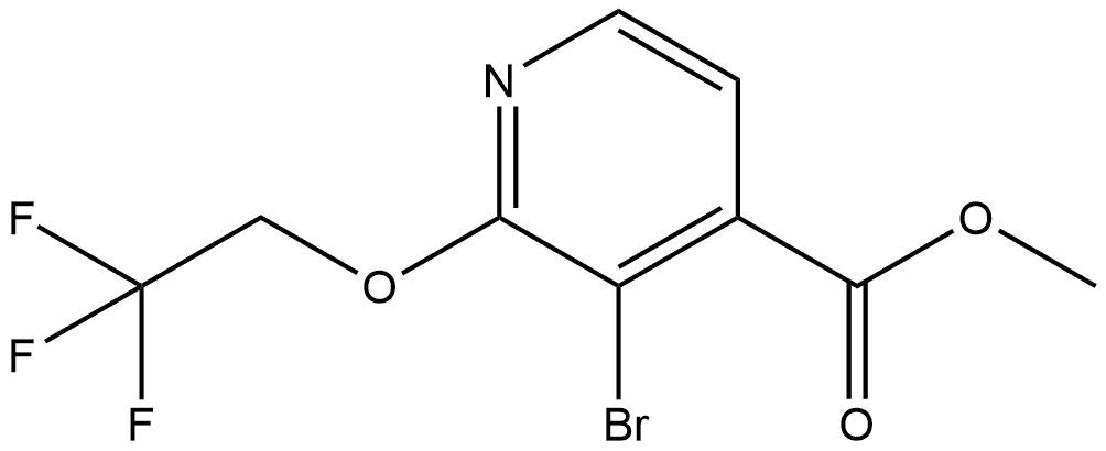 Methyl 3-bromo-2-(2,2,2-trifluoroethoxy)-4-pyridinecarboxylate Structure
