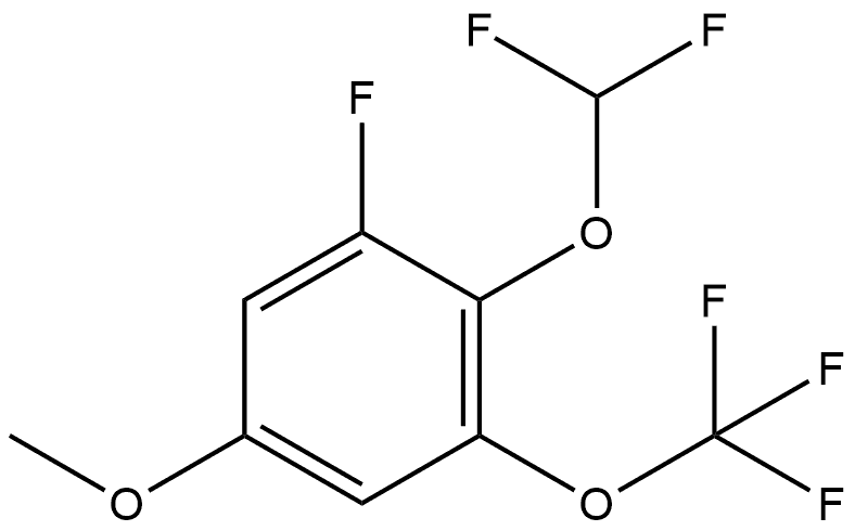 2-(Difluoromethoxy)-1-fluoro-5-methoxy-3-(trifluoromethoxy)benzene Struktur