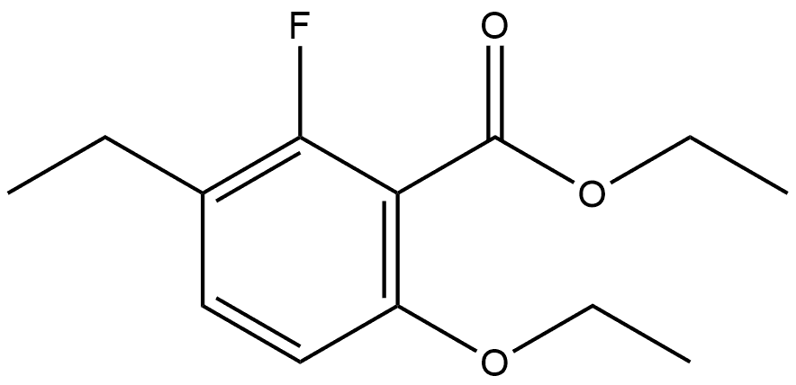 ethyl 6-ethoxy-3-ethyl-2-fluorobenzoate 化学構造式