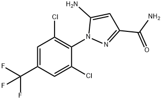 1-(2,6-Dichloro-4-trifluoromethylphenyl)-3-carboxamido-5-aminopyrazole Structure