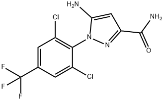 1-(2,6-Dichloro-4-trifluoromethylphenyl)-3-carboxamido-5-aminopyrazole,270564-31-3,结构式