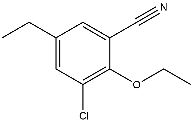 3-Chloro-2-ethoxy-5-ethylbenzonitrile,2705647-96-5,结构式