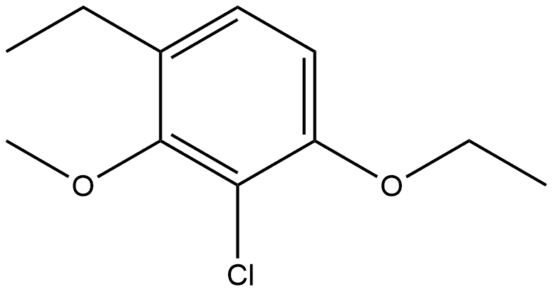 2-Chloro-1-ethoxy-4-ethyl-3-methoxybenzene,2705664-60-2,结构式