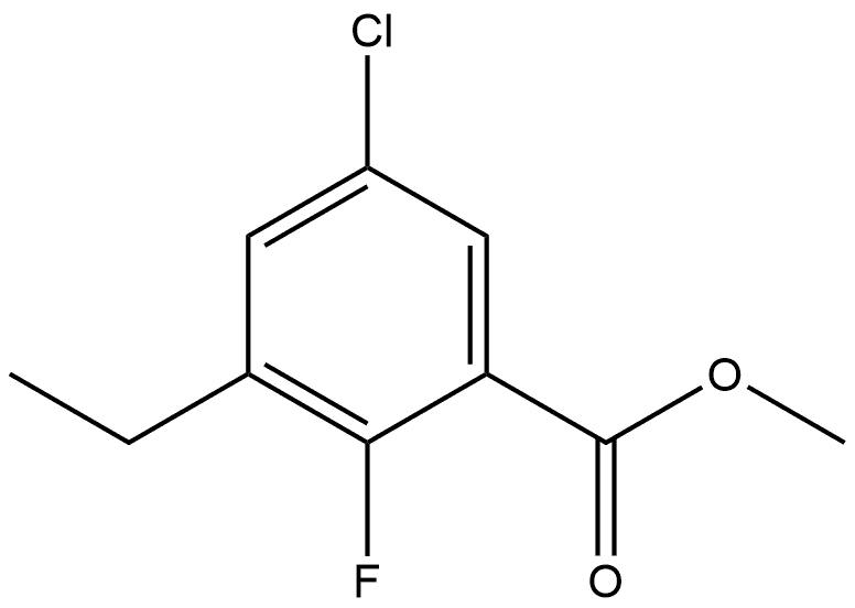 Methyl 5-chloro-3-ethyl-2-fluorobenzoate Struktur