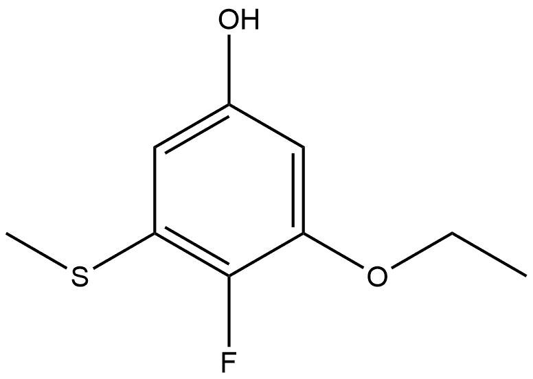 3-Ethoxy-4-fluoro-5-(methylthio)phenol Struktur