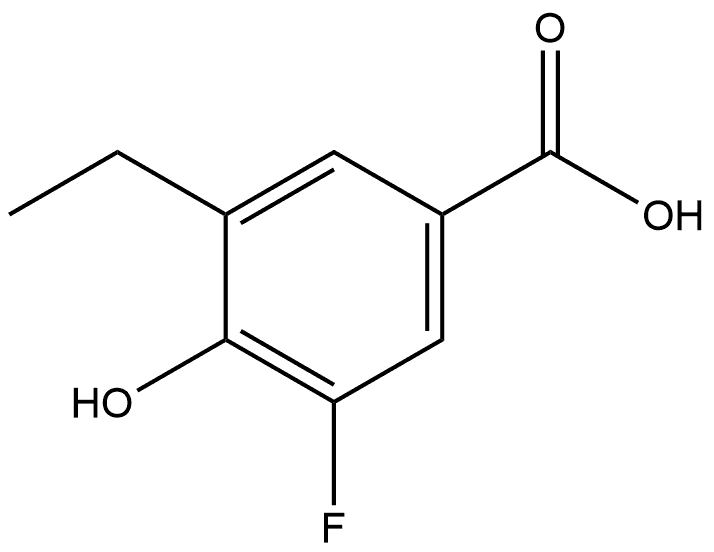 3-Ethyl-5-fluoro-4-hydroxybenzoic acid Struktur