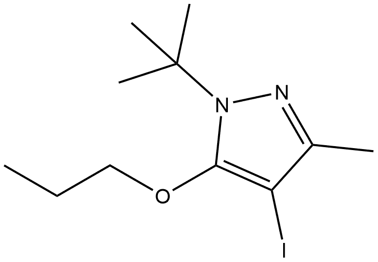 1-tert-butyl-4-iodo-3-methyl-5-propoxy-1H-pyrazole Structure