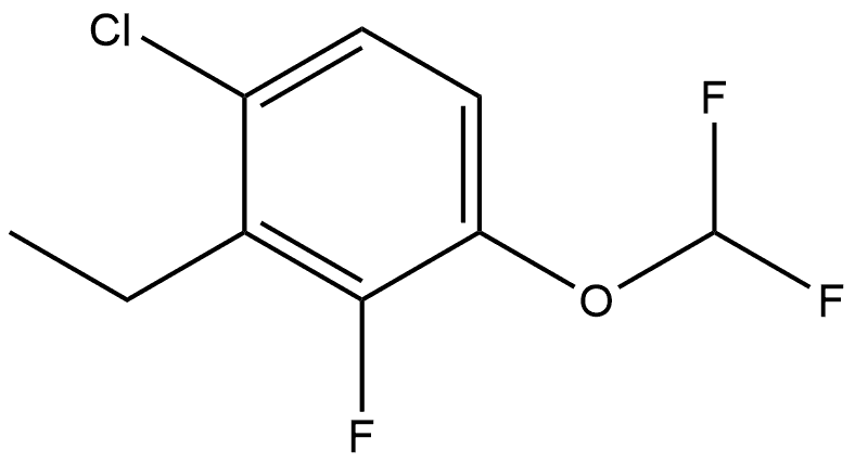 1-Chloro-4-(difluoromethoxy)-2-ethyl-3-fluorobenzene 结构式