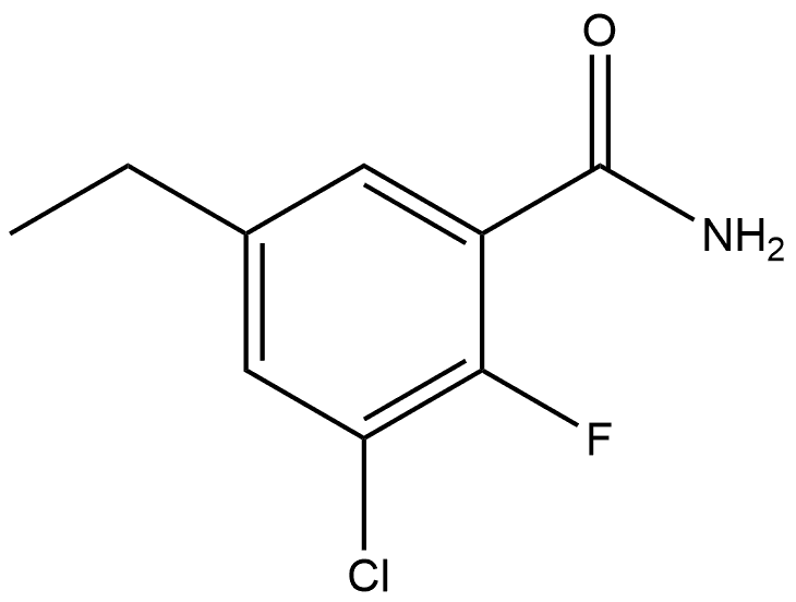 3-Chloro-5-ethyl-2-fluorobenzamide Struktur