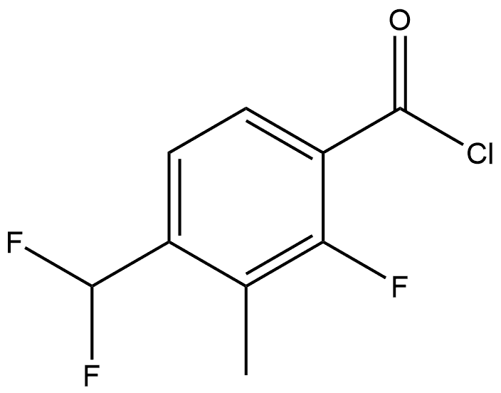 4-(Difluoromethyl)-2-fluoro-3-methylbenzoyl chloride 结构式