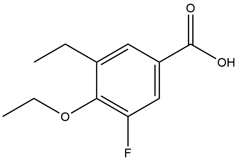 4-Ethoxy-3-ethyl-5-fluorobenzoic acid Struktur