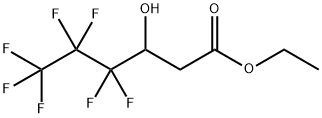 Hexanoic acid, 4,4,5,5,6,6,6-heptafluoro-3-hydroxy-, ethyl ester 化学構造式