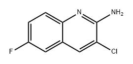 3-氯-6-氟喹啉-2-胺 结构式