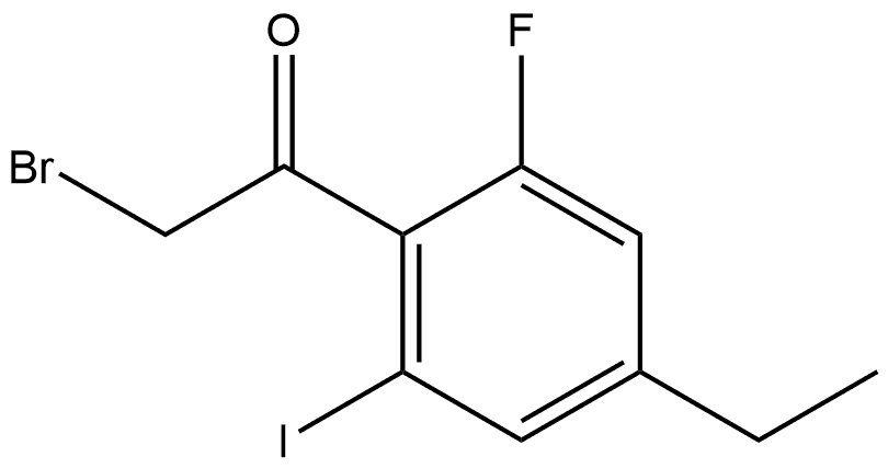 2-Bromo-1-(4-ethyl-2-fluoro-6-iodophenyl)ethanone Structure