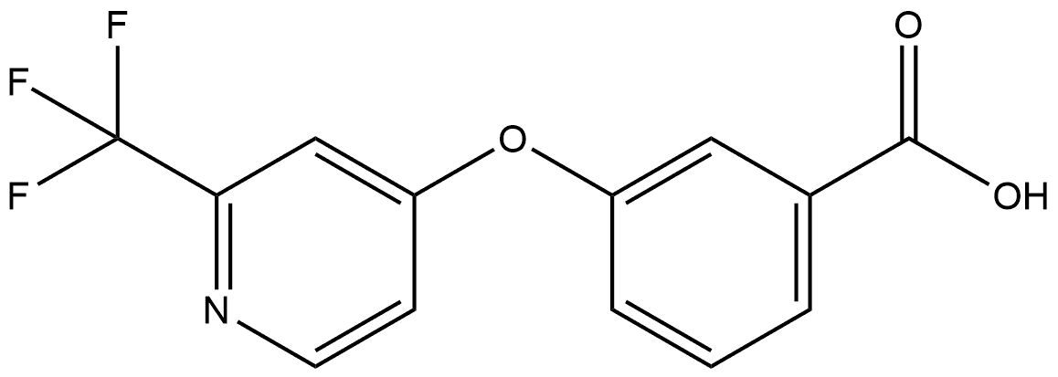 3-[[2-(Trifluoromethyl)-4-pyridinyl]oxy]benzoic acid Structure