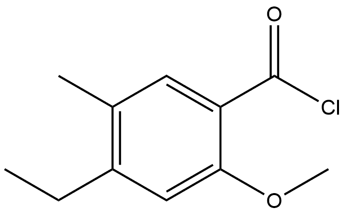 4-Ethyl-2-methoxy-5-methylbenzoyl chloride Struktur