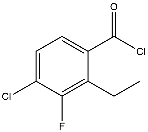 4-Chloro-2-ethyl-3-fluorobenzoyl chloride Structure