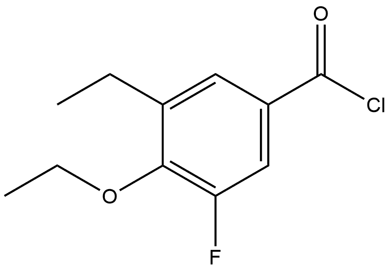 4-Ethoxy-3-ethyl-5-fluorobenzoyl chloride Structure