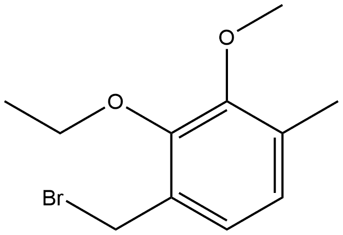 1-(Bromomethyl)-2-ethoxy-3-methoxy-4-methylbenzene Structure