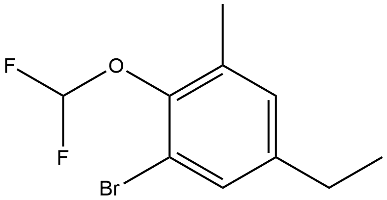 1-Bromo-2-(difluoromethoxy)-5-ethyl-3-methylbenzene Structure